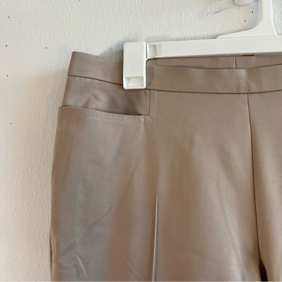 Akris Punto Pants Franca Mid-Rise Crop Pants Light Brown (Khaki/Tan) Sz 12 NWT - Picture 7 of 16